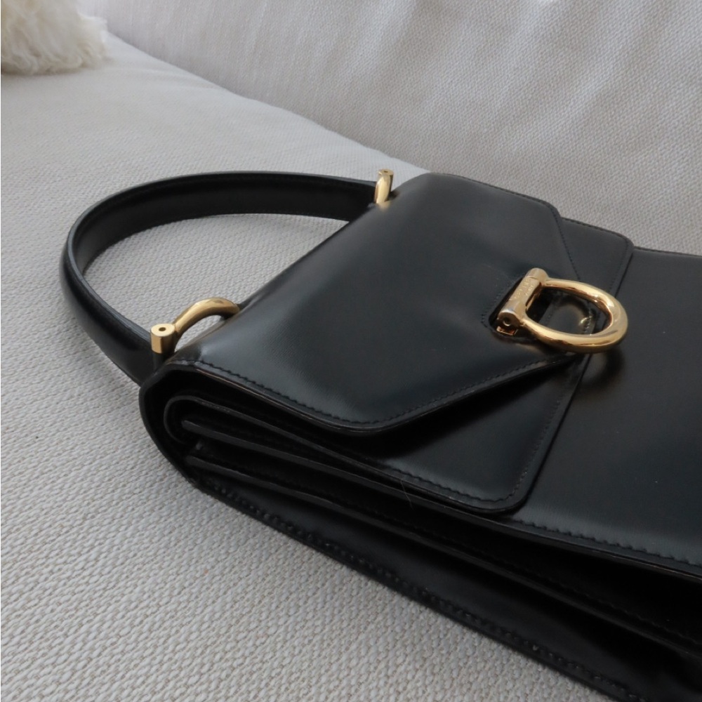 Celine Black Hand Bag with Gold Hardware - Picture 8 of 10